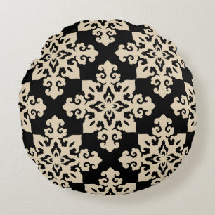 Seamless traditional asian ornamental motive, japa round pillow
