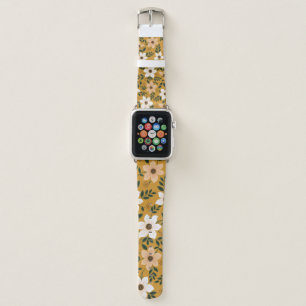 seamless traditional flower pattern on muster apple watch band