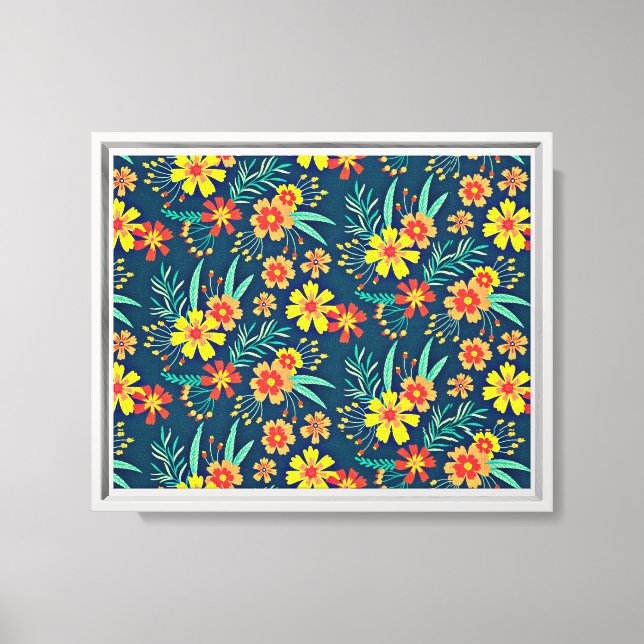 Seamless Tropical Floral Pattern-46566 Canvas Print (Front)