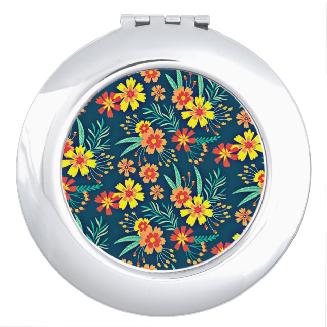 Seamless Tropical Floral Pattern-46566 Compact Mirror (Front)