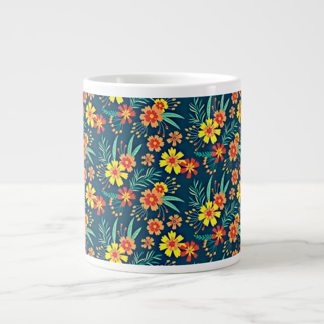 Seamless Tropical Floral Pattern-46566 Giant Coffee Mug (Front)