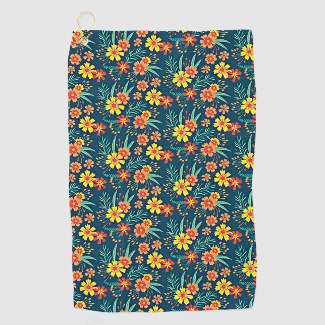 Seamless Tropical Floral Pattern-46566 Golf Towel (Front)