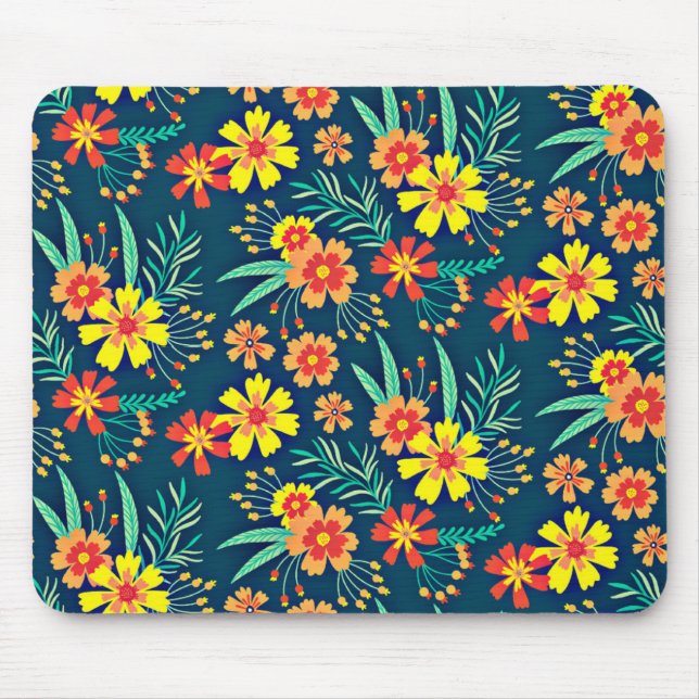 Seamless Tropical Floral Pattern-46566 Mouse Pad (Front)