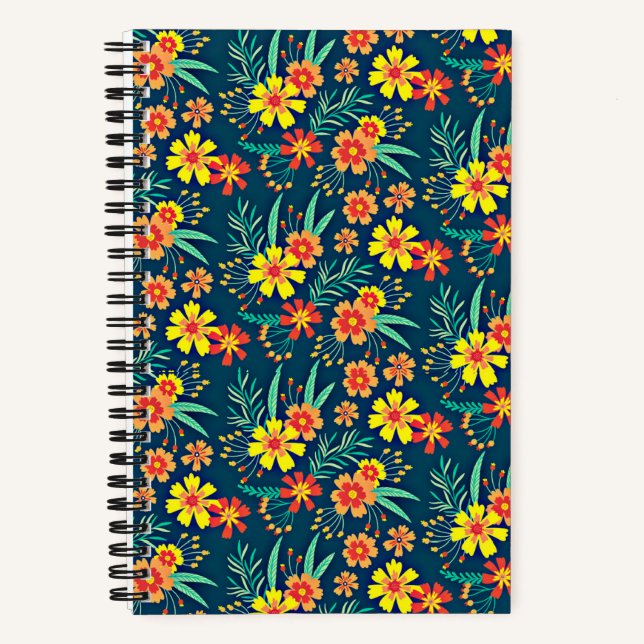 Seamless Tropical Floral Pattern-46566 Notebook (Front)