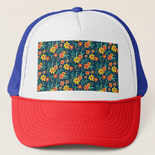 Seamless Tropical Floral Pattern-46566 Trucker Hat