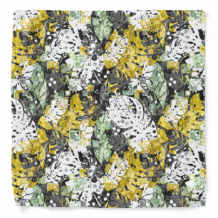 Seamless tropical jungle exotic leaves abstract bl bandana