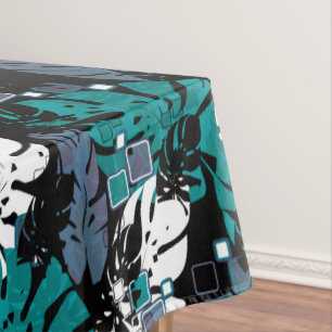 Seamless tropical jungle leaves monstera palm abst tablecloth