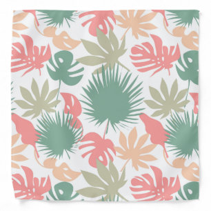 Seamless tropical leaves pattern bandana