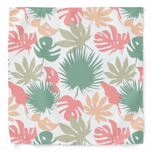 Seamless tropical leaves pattern bandana (Front)