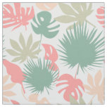 Seamless tropical leaves pattern fabric