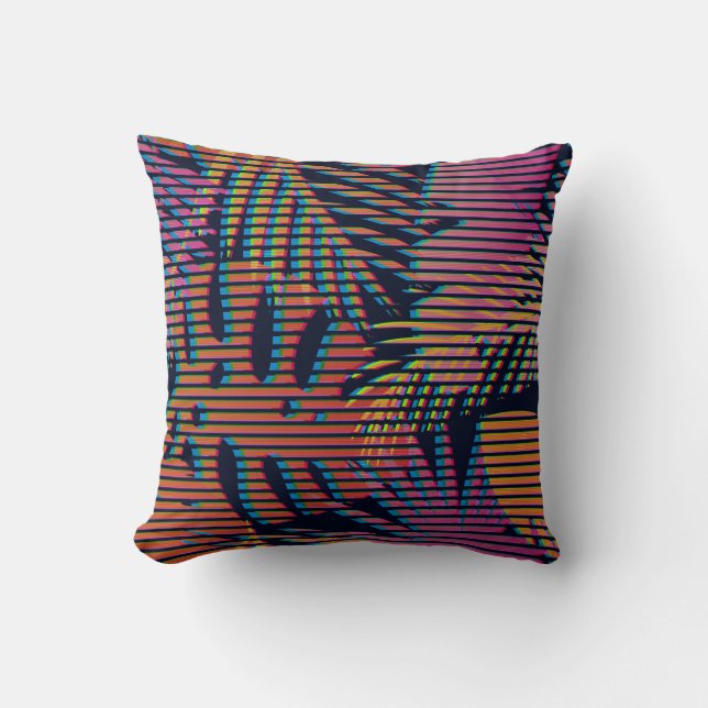Seamless tropical pattern with tropical plants. Ha Throw Pillow (Front)