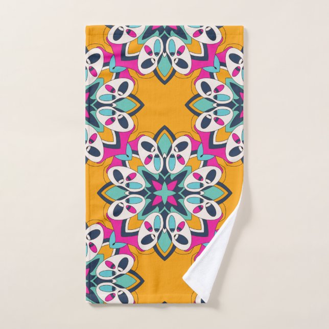 Seamless Turkish Colorful Cute    Hand Towel (Hand Towel)
