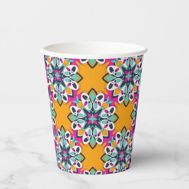 Seamless Turkish Colorful Cute   Paper Cups (Front)