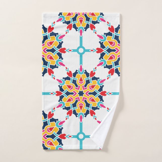 Seamless Turkish Colorful Design  Hand Towel (Hand Towel)