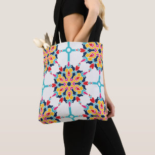 Seamless Turkish Colorful Design Tote Bag