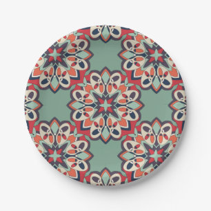 Seamless Turkish Colorful Paper Plates