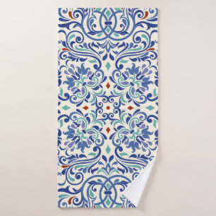 Seamless turkish colorful pattern. Endless pattern Bath Towel