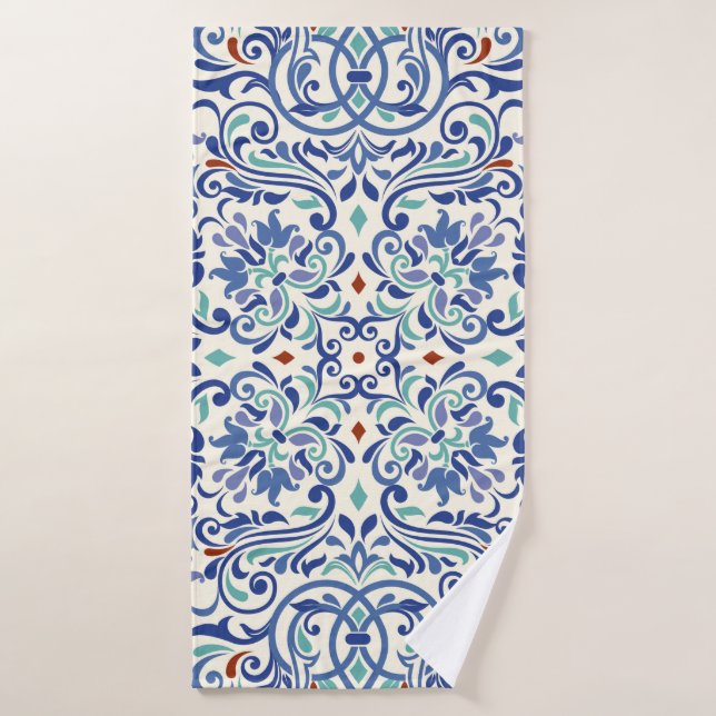 Seamless turkish colorful pattern. Endless pattern Bath Towel (Bath Towel)