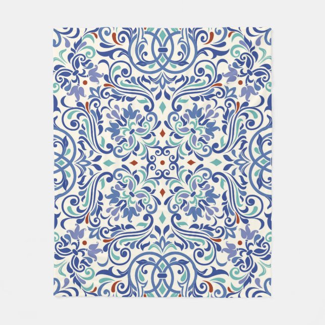Seamless turkish colorful pattern. Endless pattern Fleece Blanket (Front)