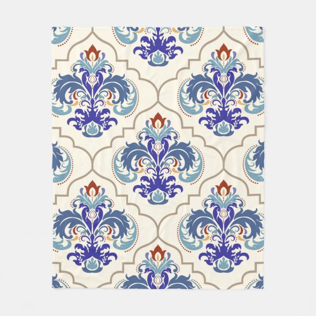 Seamless turkish colorful pattern. fleece blanket (Front)