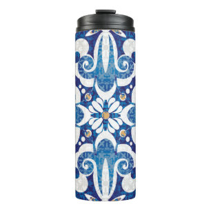 Seamless turkish colorful pattern. Vintage multico Thermal Tumbler