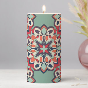 Seamless Turkish Colorful Pillar Candle