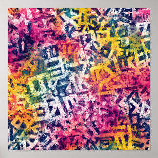 Seamless Urban Texture: Aerosol Spray Stencil Poster