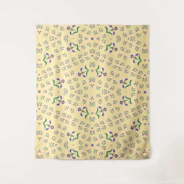 seamless vector pattern flowers design  tapestry (Front)