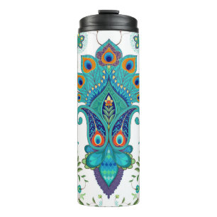 Seamless vintage background with oriental pattern. thermal tumbler