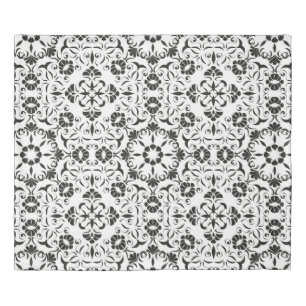 Seamless vintage background with stylized elements duvet cover