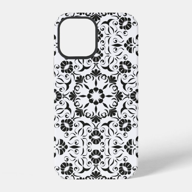 Seamless vintage background with stylized elements iphone case (Back)