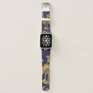 Seamless vintage design designs with Hawaii, trop Apple Watch Band