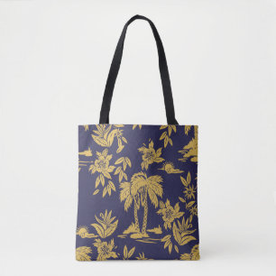 Seamless vintage design designs with Hawaii, trop Tote Bag