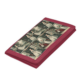 Seamless Vintage European Pattern-18th Century Dai Trifold Wallet