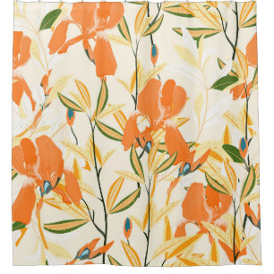 Seamless vintage floral pattern. Arrangement orang Shower Curtain