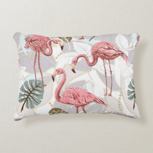 Seamless vintage floral pattern background with fl accent pillow