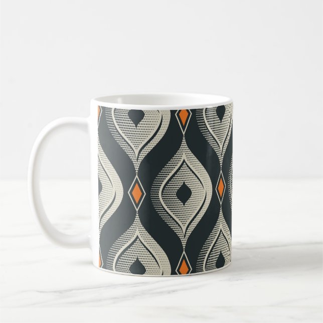 seamless vintage pattern coffee mug (Left)