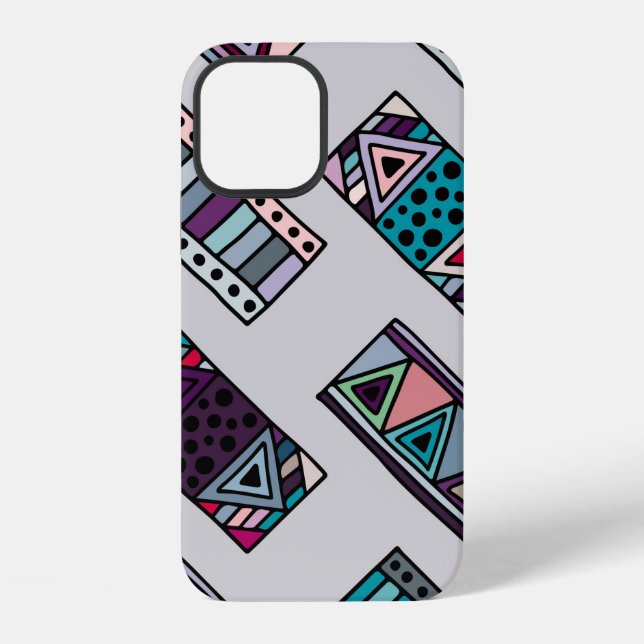 Seamless vintage pattern. geometrical background w iphone case (Back)