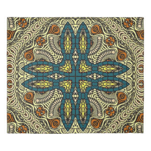 Seamless Vintage pattern in oriental style Flower Duvet Cover