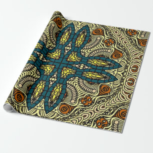 Seamless Vintage pattern in oriental style Flower Wrapping Paper