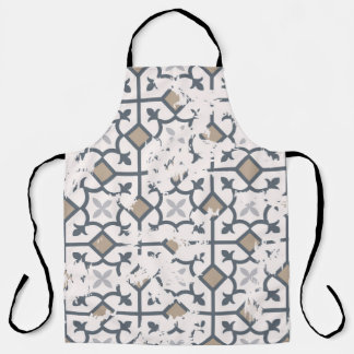 Seamless vintage pattern with an effect of attriti apron