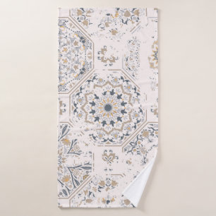Seamless vintage pattern with an effect of attriti bath towel