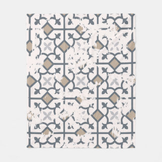 Seamless vintage pattern with an effect of attriti fleece blanket