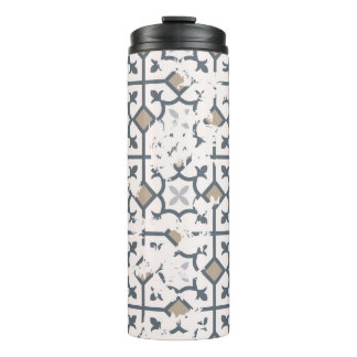 Seamless vintage pattern with an effect of attriti thermal tumbler