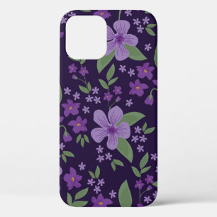 Seamless vintage pattern. wonderful lilac and purp iPhone 12 case