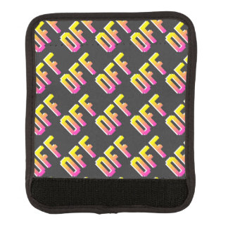 Seamless vintage pixel off signs pattern. Outline  Luggage Handle Wrap