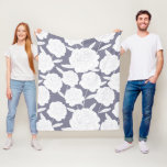 Seamless Vintage Rose Fleece Blanket