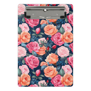 Seamless Vintage Rose Floral Pattern-80037  Mini Clipboard