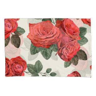 Seamless vintage roses pattern, floral design. pillow case