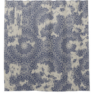 Seamless vintage rug with an effect of attrition.  shower curtain